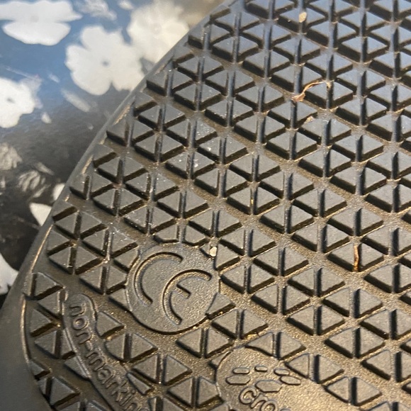 CROCS Black and Gray Floral Clogs - Picture 10 of 15